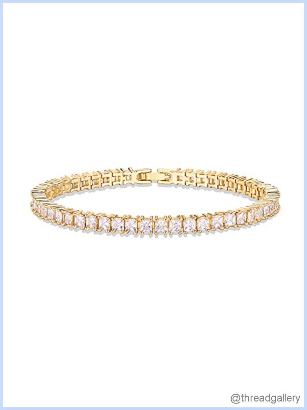 14K Gold Plated 4mm CZ Tennis Bracelet Women Luxury Chain Bracelet PAVOI 6.5-7.5